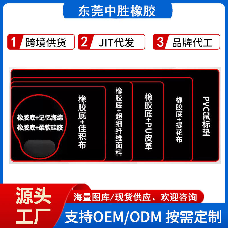 Customized Mouse Pad with Wrist Rest, Keyboard Pad, Hand Rest, Rgb Wireless Charging, Large Desk Pad, Leather Pvc Special-Shaped Pad - image 1