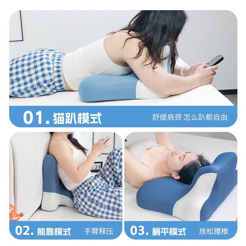 Cross-border foreign trade multi-functional memory cotton prone pillow multi-posture neck pillow bedroom pillow side pillow live generation - image 4