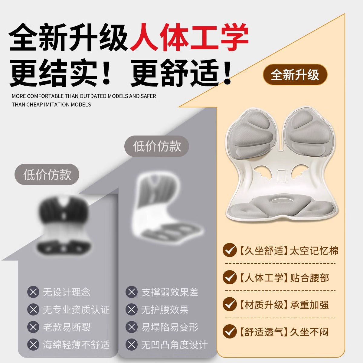 Ergonomic Waist Support Cushion Back Cushion Waist Support Waist Support Anti-hunchback Seat Office Sedentary Artifact - image 4