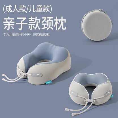 Ice Silk U-Shaped Pillow, Memory Foam U-Shaped Neck Pillow, Family Cervical Spine Pillow, Office Nap Pillow, Stowable Airplane Pillow - image 1