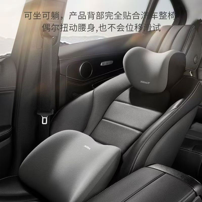 Car Headrest Neck Pillow Lumbar Pillow Car Pillow Car Neck Pillow Memory Seat Backrest Waist suit Cushion - image 3