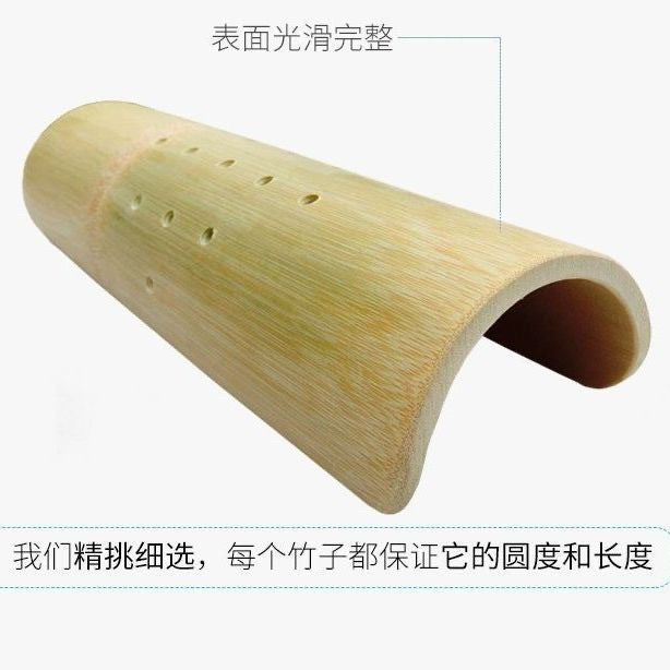 Stretching the Cervical Spine】Bamboo Cervical Spine Pillow, Solid Wood Cylindrical Hard Pillow, Semi-Circular U-Shaped Traction Pillow for Cervical Spine Protec - image 5
