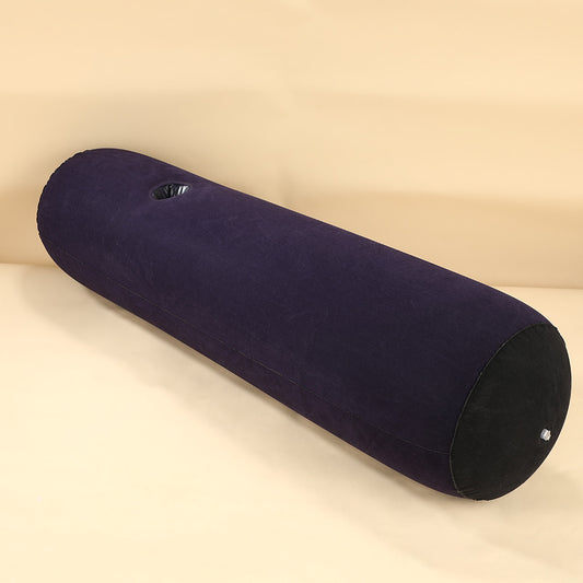 Household Flocking Pvc Inflatable Pillow Lumbar Pillow Cushion Leisure Office Travel Outdoor Lumbar Pillow Inflatable Pillow - image 2