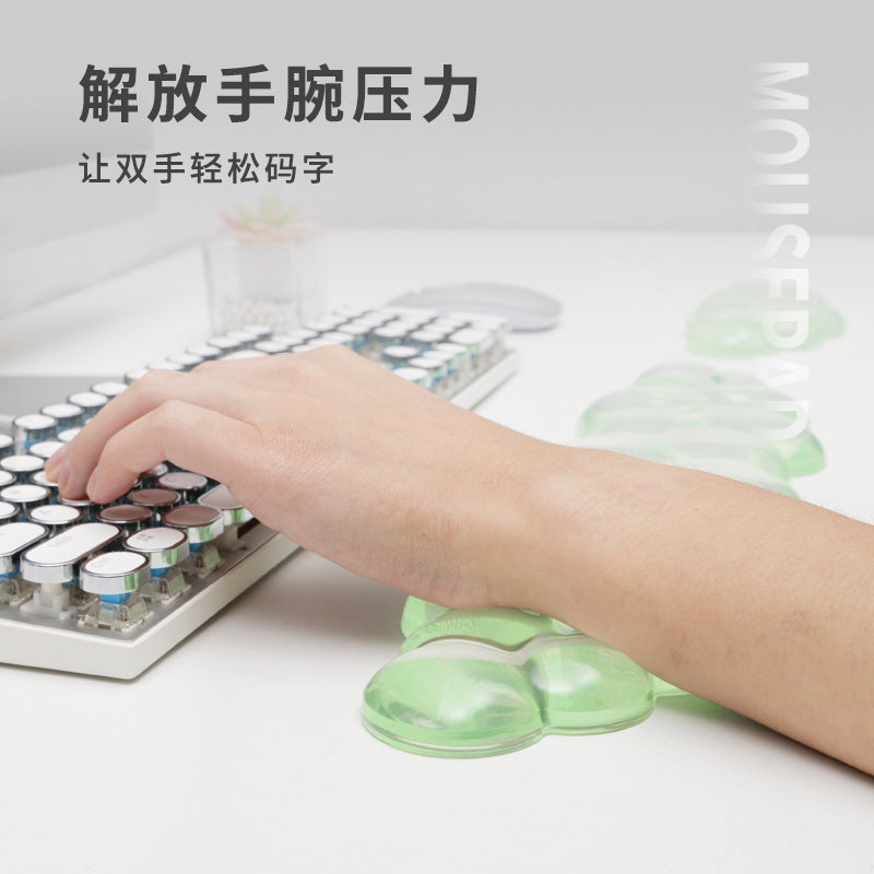 Keyboard Wrist Rest Cloud Transparent Silicone Mouse Pad High-Looking Waterproof Dirty-Resistant Soft Computer Office Small Desk Pad - image 2