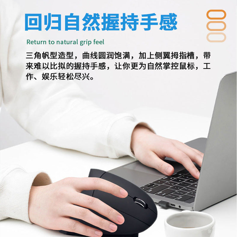 Wireless Optical Mouse Laptop Vertical Mouse Vertical Optical Mouse Ergonomic Design Mouse - image 2