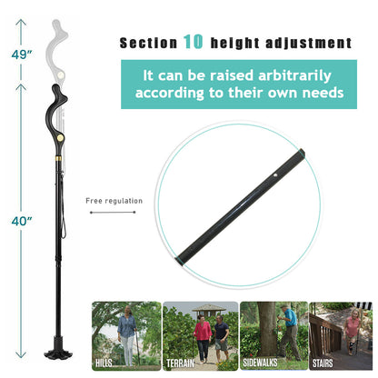 Posture Walking Stick Cane For Men And Women With Adjustable Heights Folding…