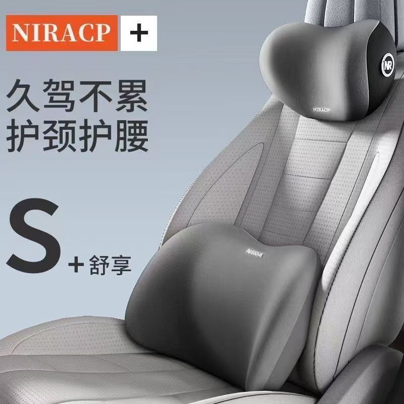 Spinehug Memory Foam Car Lumbar Support Cushion – Milk Silk Cover