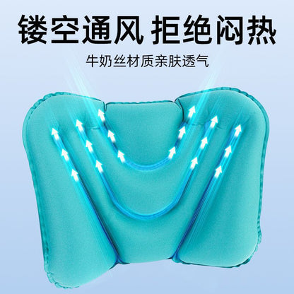 Convenient Inflatable Lumbar Cushion, Travel Inflatable Lumbar Support, Travel Essential Neck Pillow, Portable Foldable Outdoor Inflatable Pillow Wholesale - image 1