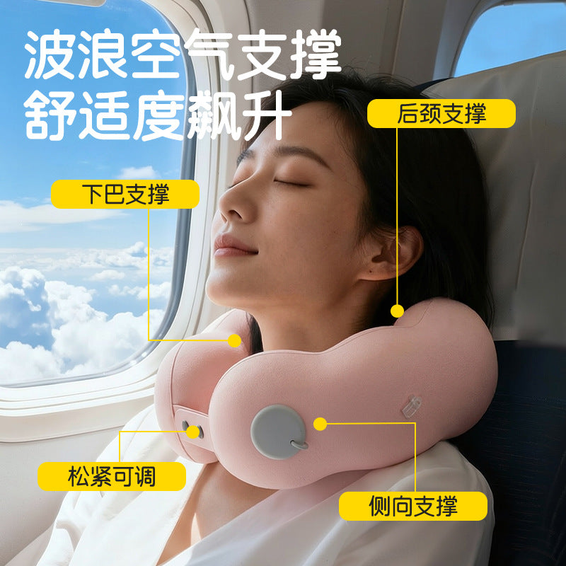 New Pvc Outdoor Products Inflatable U-Shaped Pillow Lumbar Support Cross-Border Multi-Scenario Cervical Pillow Pillow Cushion Four-Piece Set - image 2