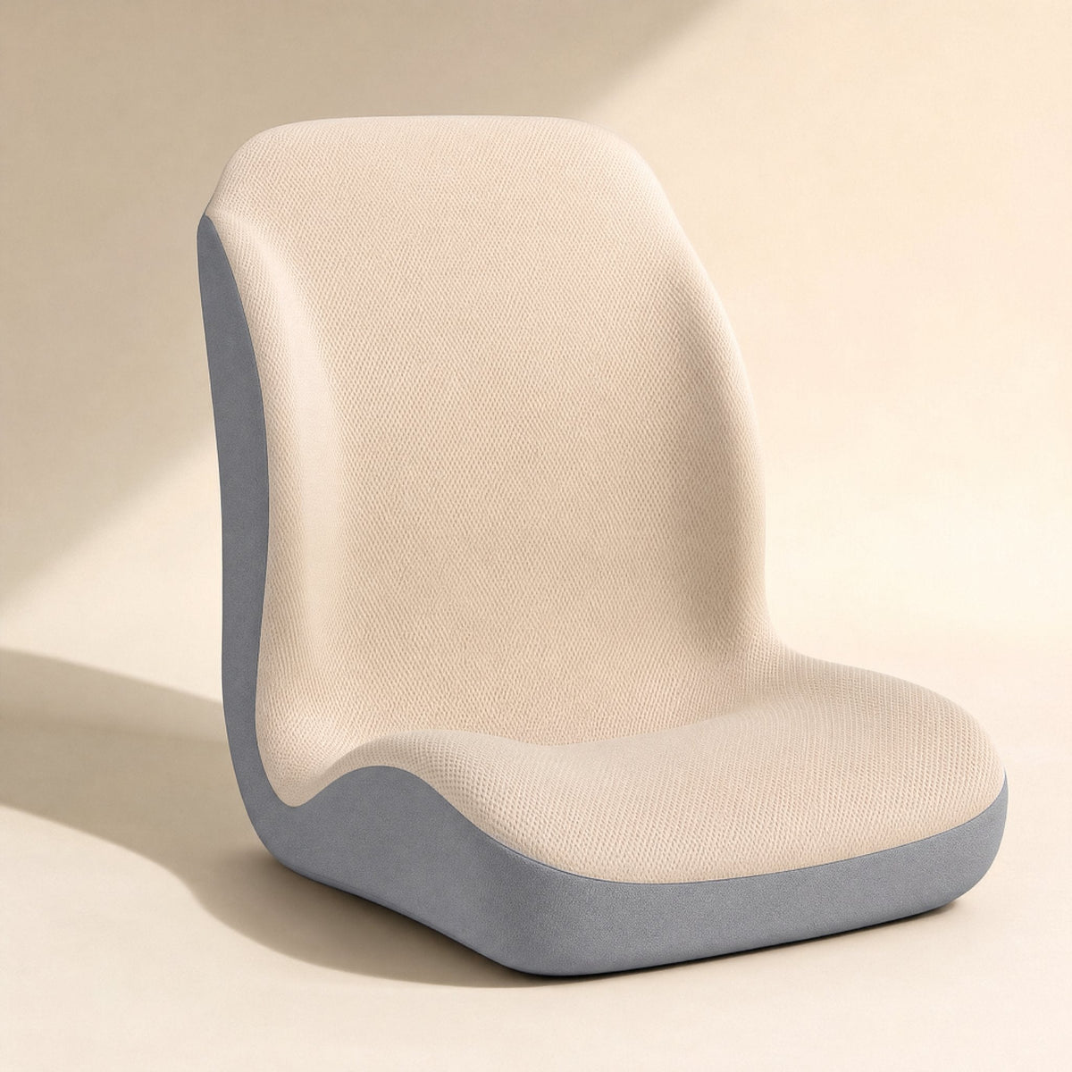 Memory foam backrest cushion with suede external material and a solid-color pattern - view 3