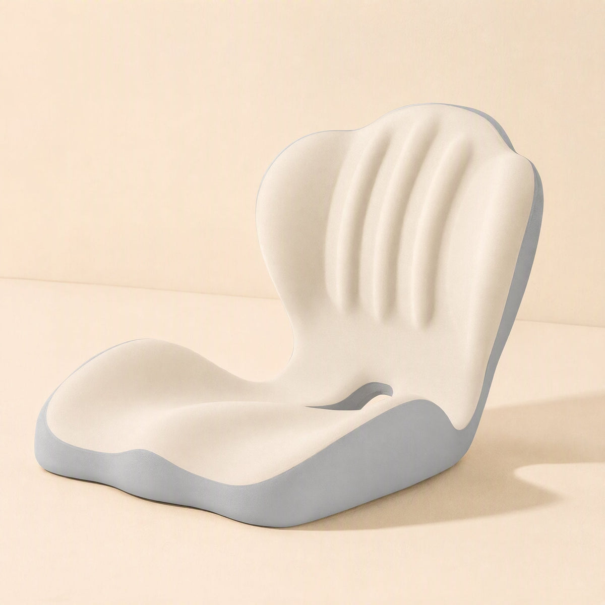 Memory foam backrest cushion with suede external material and a solid-color pattern - view 5