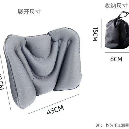 Upgraded Portable Push-Type Inflatable Lumbar Cushion, Travel Inflatable Lumbar Support, Travel Essential Neck Pillow, Portable and Foldable - image 4