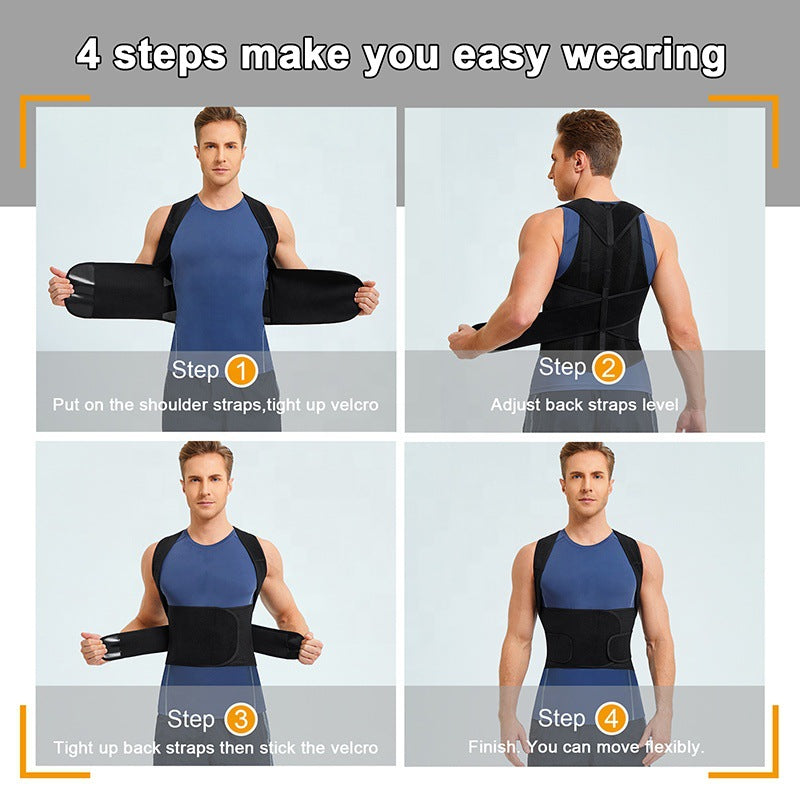 Cross-Border Hot-Selling Unisex Back Correction Belt Shoulder and Back Posture Corrector Sports Posture Adjustment Shaping Vest - image 5