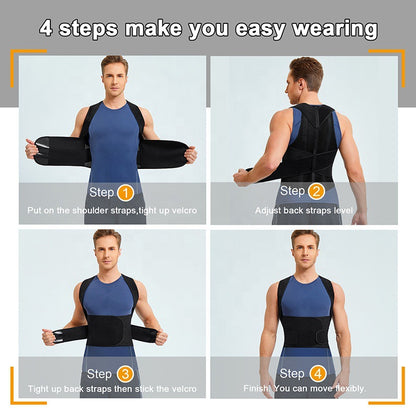 Cross-Border Hot-Selling Unisex Back Correction Belt Shoulder and Back Posture Corrector Sports Posture Adjustment Shaping Vest - image 5