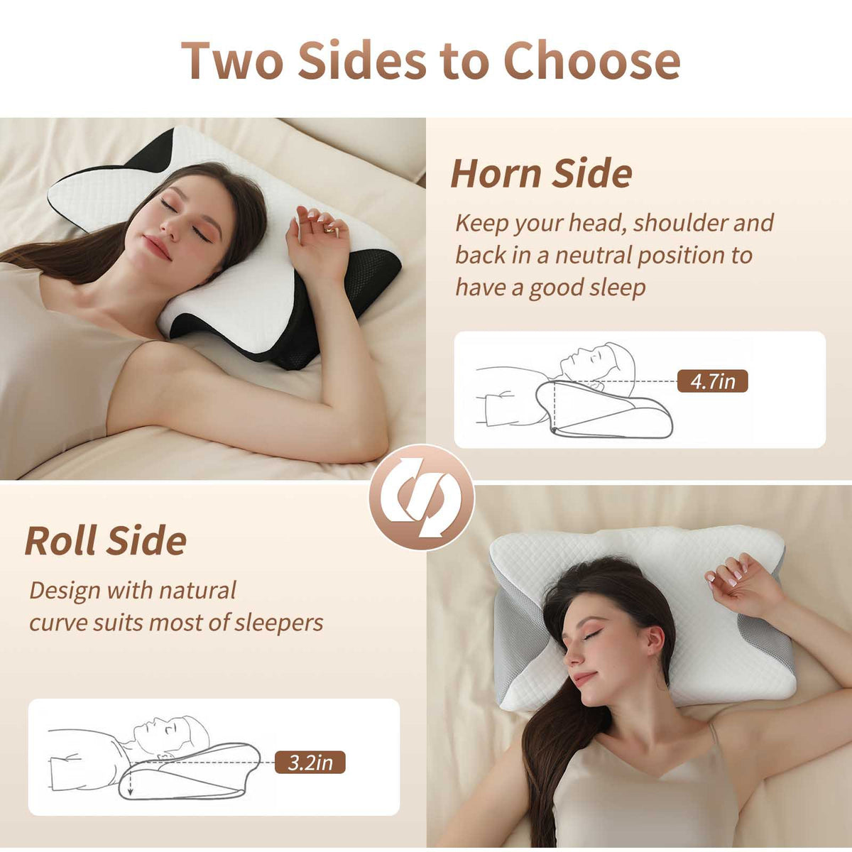 Amazon Memory Pillow Pillow, High Sleep, No Collapse, Neck Protection, Slow Rebound Pillow Core, Memory Foam Pillow, Mobile Phone Cervical Spine Pillow - image 2