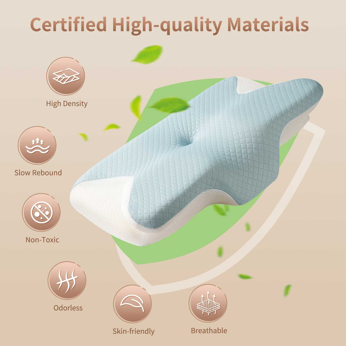 Amazon Memory Pillow Pillow, High Sleep, No Collapse, Neck Protection, Slow Rebound Pillow Core, Memory Foam Pillow, Mobile Phone Cervical Spine Pillow - image 3