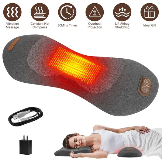 3 In 1 Electric Lumbar Massager Support Pillow Plug-in Memory Foam Lower…