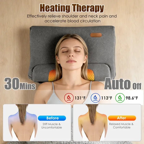 Neck Massager Pillow Ergonomic Massager Memory Foam Pillow With 3-Level…