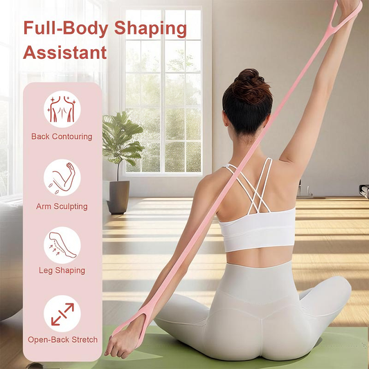 1P 8-shaped Silicone Yoga Resistance Band - Elastic Fitness Stretching Rope,…