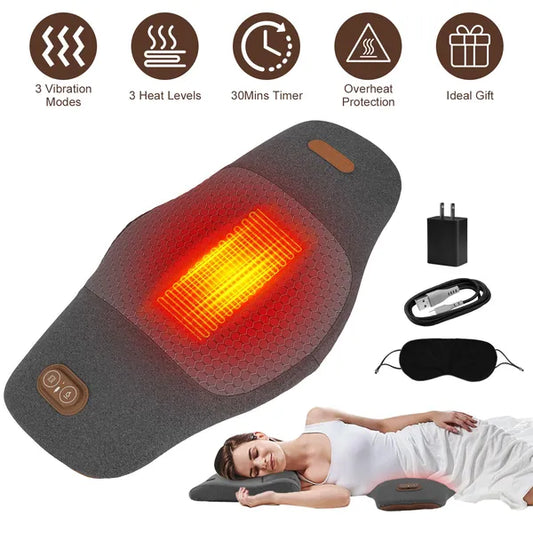 2 In 1 Electric Lumbar Massager Support Pillow Memory Foam Lower Back…