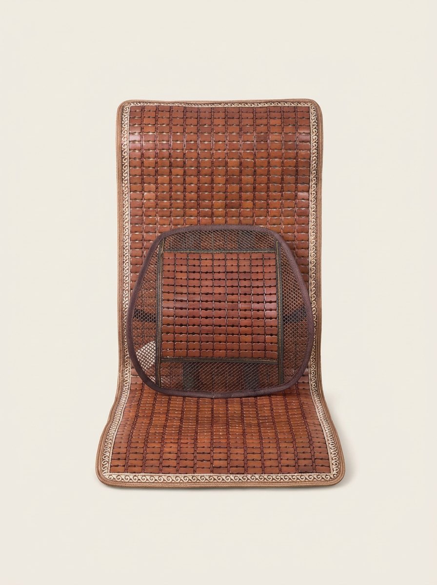 Bambrace Bamboo Office Chair Cushion with Integrated Backrest